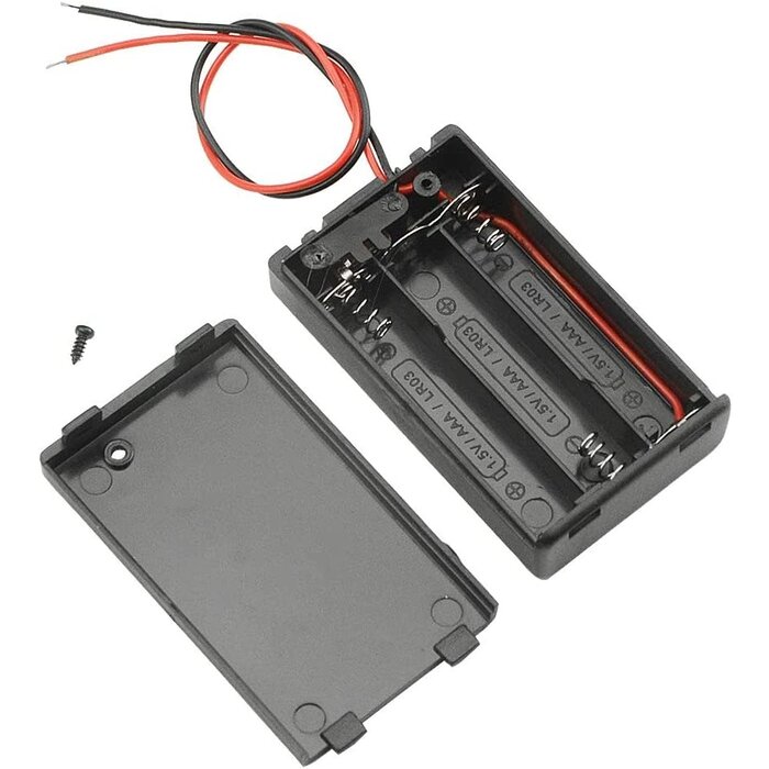 AAA-3 - WMYCONGCONG - 3 AAA 4.5V Battery Holder with Switch 3x 1.5V AAA Battery Holder with Leads