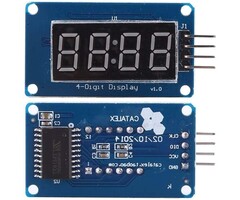 4-DIGIT-LED - Azuocn 0.36" 4-Digit Tube LED Segment Display Module Red Common Anode TM1637 Drive Chip Tube Clock Display for Arduino UNO R3