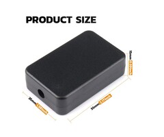 PROJ-BOX-1.38X1.7X.59 - Toolkitworld - 1.38X1.7X.59 inch Junction Box Black ABS Plastic Electrical Project Case Power Project Box, 55 x 35 x 15mm