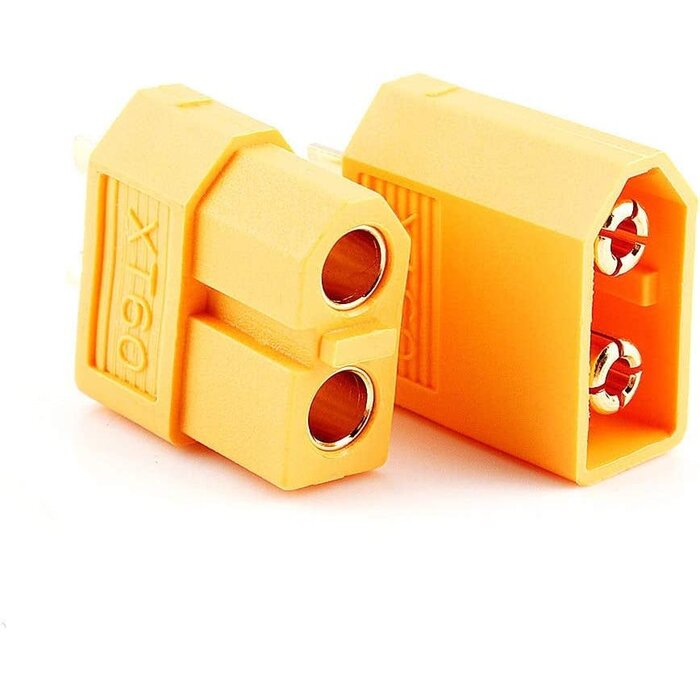 INTEGY SQ-SGC-44 - Square R/C XT-60 Connectors (1x Male/1x Female)