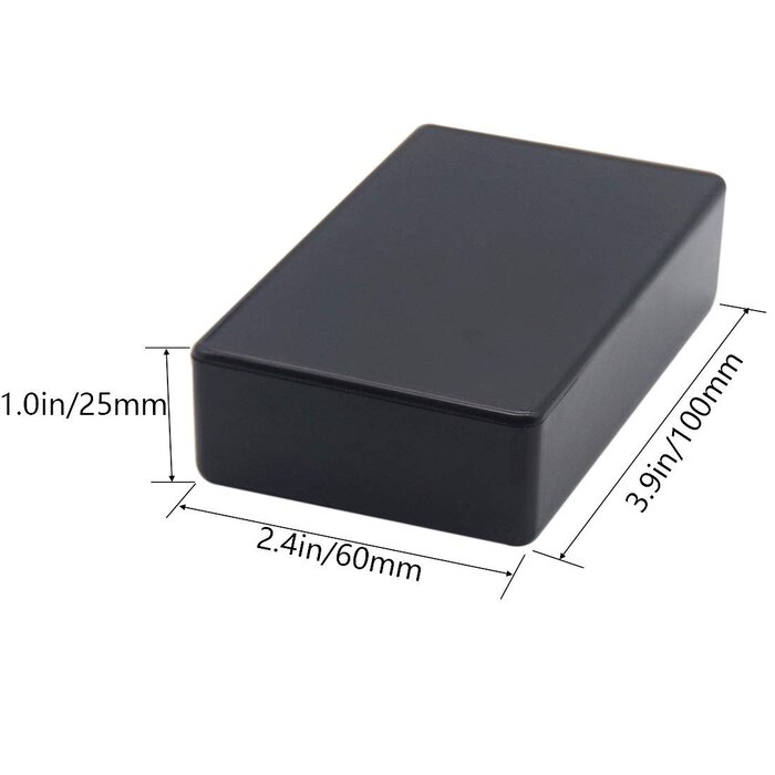 Project Boxes ABS Plastic Electrical Project Case Power Junction Box Black 3.94 x 2.36 x 0.98 inch (100 x 60 x 25mm)