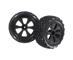 Redcat Racing Pre-Mounted 1/10th Truck Tires and Wheels (Black) (1pr)