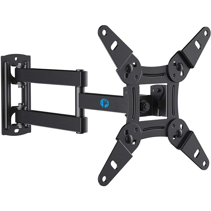 PISF1 - Pipishell Pipishell Full Motion TV Monitor Wall Mount Bracket Swivel Tilt Extension Rotation for Echo Show 21/15 and Most 13-42 Inch LED LCD Flat Curved Screen TVs & Monitors, Max VESA 200x200mm up to 44lbs