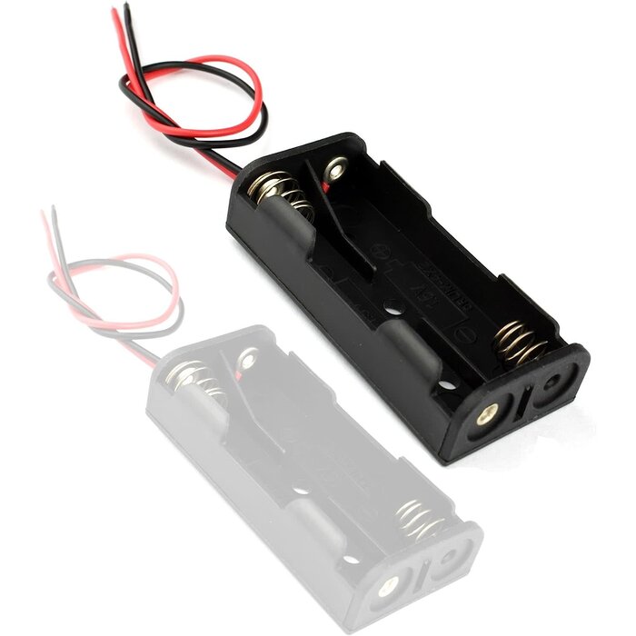 AAA-2 - JWISLAND AAA Battery Holder, 2 x1.5V AAA Battery Holder with Leads, AAA Battery Holder with Wires for 2 Cell