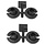 RPM73152 - LOWER SPRING CUPS FOR LOSI & SLASH, RALLY, NITRO SLASH (BLACK)