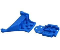 RPM RPM73565 - LCG Slash 4×4, Rustler 4×4 & Rally Front Bulkhead – Blue