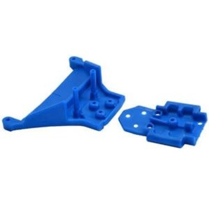 RPM RPM73565 - LCG Slash 4×4, Rustler 4×4 & Rally Front Bulkhead – Blue