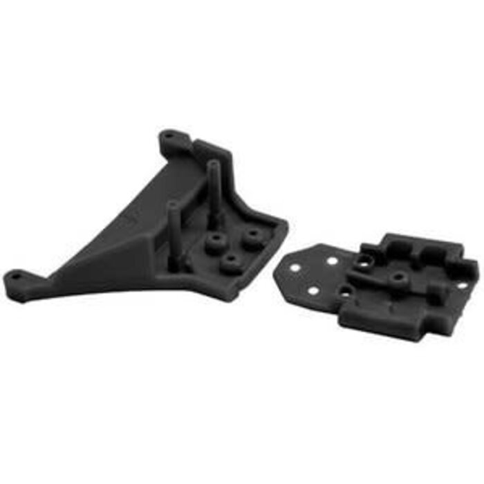 RPM RPM73562 - LCG Slash 4×4, Rustler 4×4 & Rally Front Bulkhead – Black