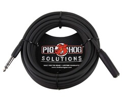 PHX14-25 - Pig Hog - PHX14-25 1/4" TRSF to 1/4" TRSM Headphone Extension Cable, 25 Feet