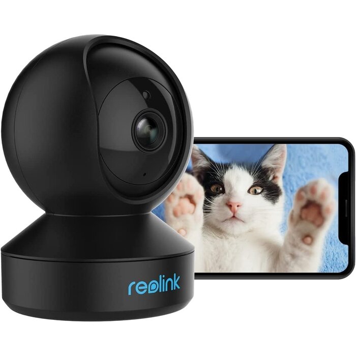 REOLINK 2K Indoor Security Camera, E1 2.4G WiFi Camera Wireless for Baby/Pet Monitor with Phone app, 360 Degree Pet Camera with Person/Pet Detection, 2-way Audio, Night Vision, Local Storage