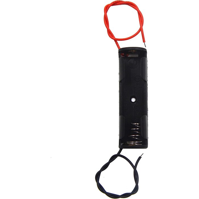 AA-1 - LampVPath - Single AA Battery Holder, 1 X 1.5V AA Battery Holder, AA Battery Holder with Leads Wires