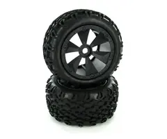 Redcat Racing Pre-Mounted 1/8th Tires/Wheels(Black)(2pcs)