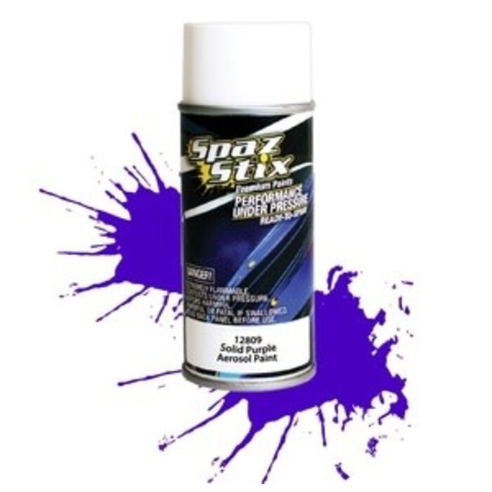 Spaz Stix SZX12809 - Solid Purple Aerosol Paint, 3.5oz Can