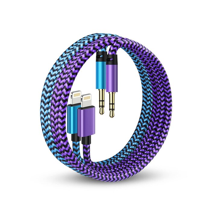 M/LIGHT-AUX-3FT - Haoano - 3ft Aux Cord for iPhone, Lightning to 3.5mm Male Audio Cable Compatible with iPhone 14 Pro Max, 14 Plus, 13 Max, 12 Mini, X/XR, iPad, iPod, Mfi Apple Auxiliary Wire for Car, Speaker, Headphone - 3ft