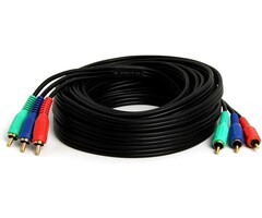 COMPONENT-12FT - Cmple - 3-RCA Male to 3RCA Male RGB Component Video Cable for HDTV - 12 Feet