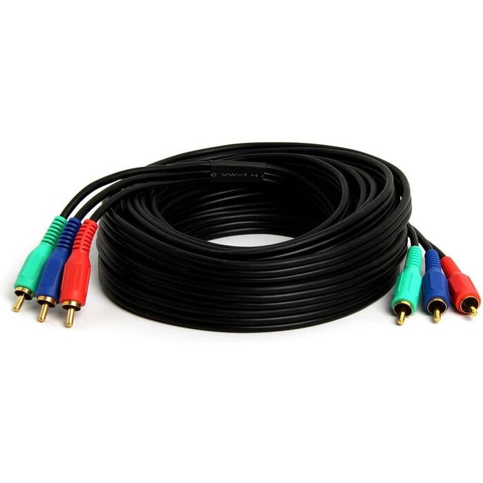 COMPONENT-12FT - Cmple - 3-RCA Male to 3RCA Male RGB Component Video Cable for HDTV - 12 Feet