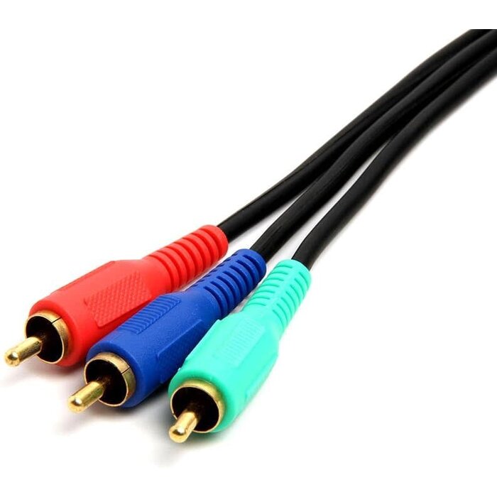 COMPONENT-12FT - Cmple - 3-RCA Male to 3RCA Male RGB Component Video Cable for HDTV - 12 Feet