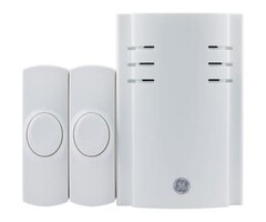JAS19300 - GE 8-Chime Plug-in Door Chime with Wireless Push Button (Pair)