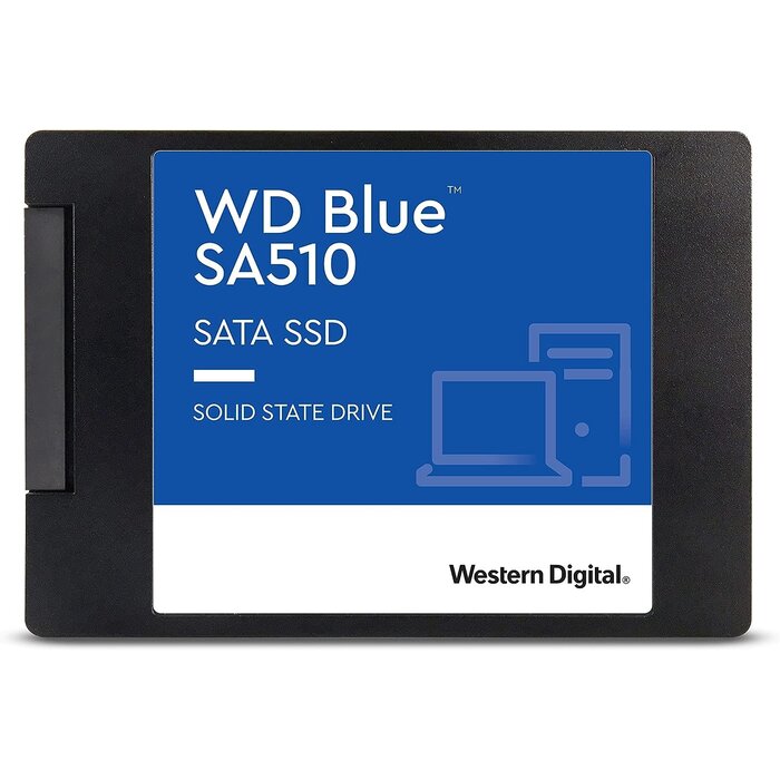 Western Digital - 250GB WD Blue SA510 SATA Internal Solid State Drive SSD - SATA III 6 Gb/s, 2.5"/7mm, Up to 555 MB/s - WDS250G3B0A