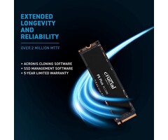 P5 Plus 500GB PCIe Gen4 3D NAND NVMe M.2 Gaming SSD, up to 6600MB/s - CT500P5PSSD8, Solid State Drive