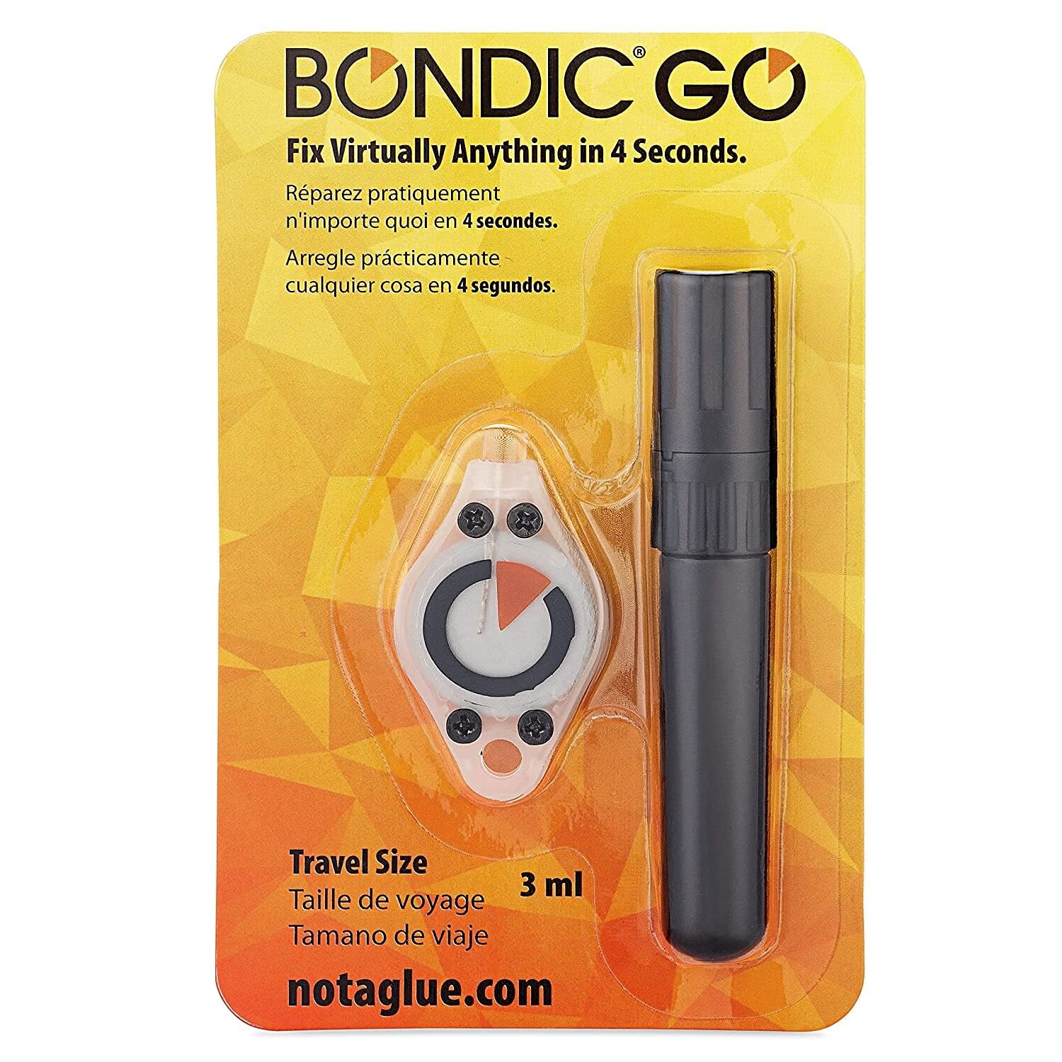 Bondic Go UV Glue Kit with Light, Super Glue, Liquid Plastic Welding Kit, (3ml) Adhesive Epoxy UV Glue, Bonds & Cures Instantly, Non-Toxic UV Resin