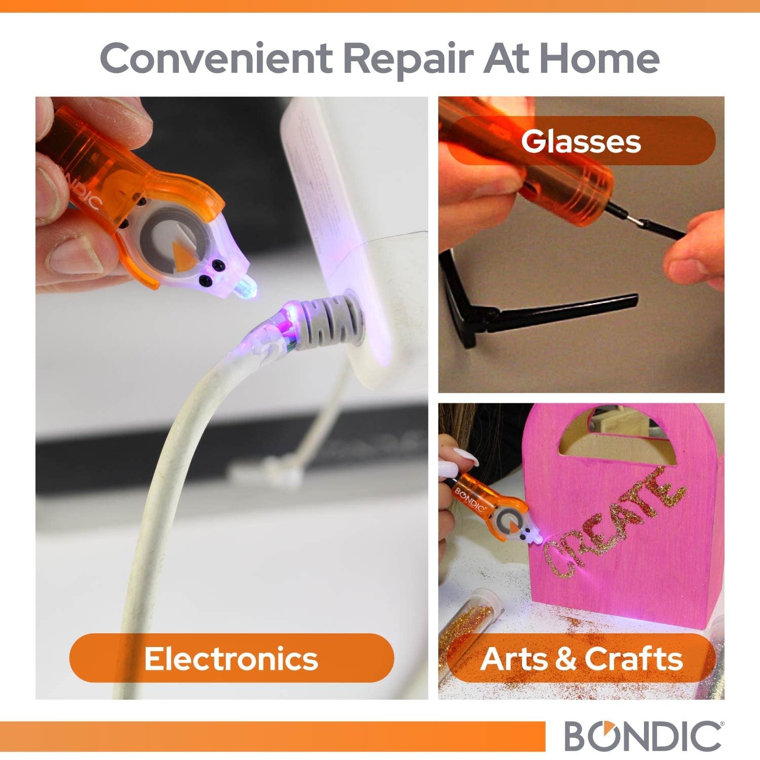 Bondic UV-LIGHT-GLUE - Bondic GO - UV Glue Kit with Light, Super Glue,  Liquid Plastic Welding