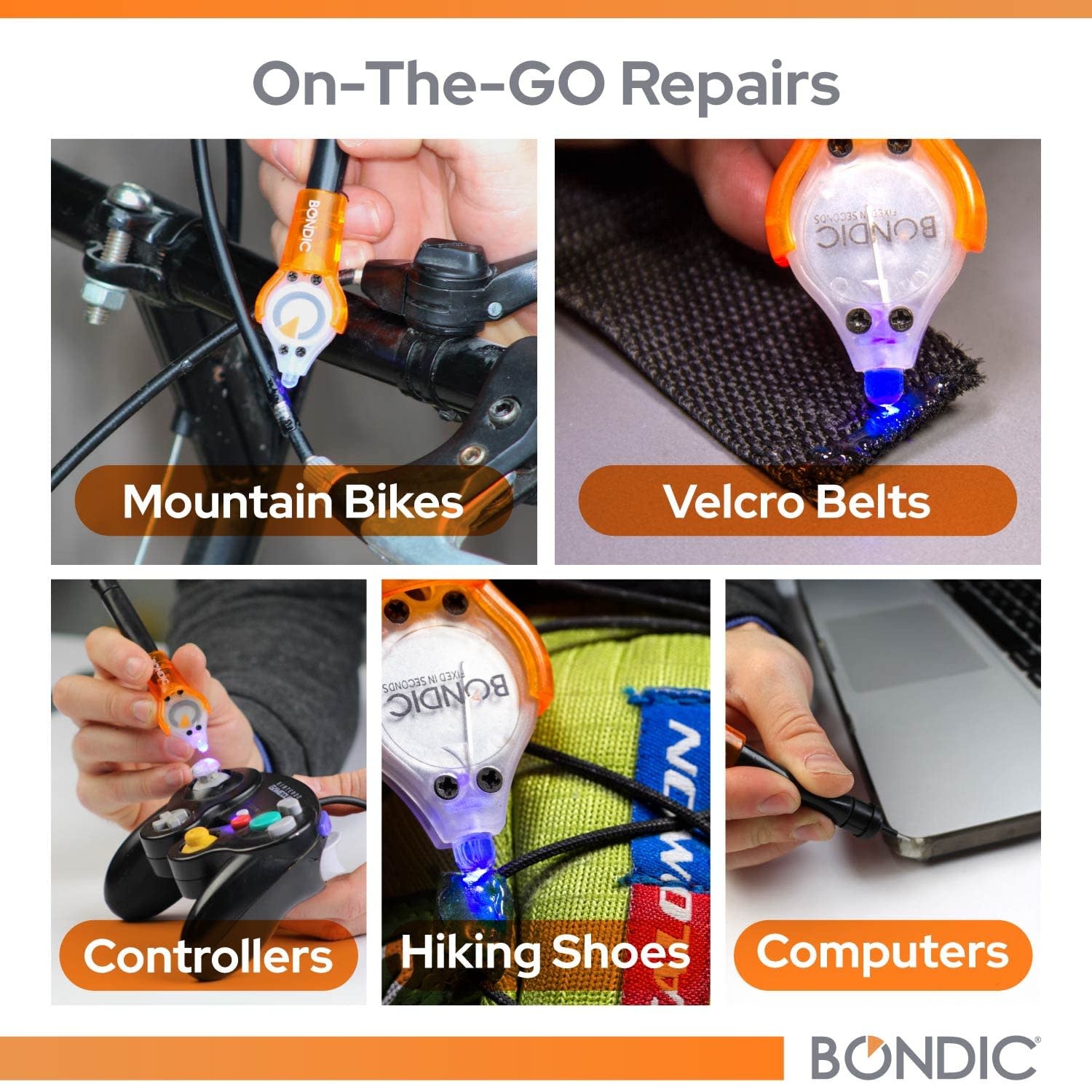 Bondic UV-LIGHT-GLUE - Bondic GO - UV Glue Kit with Light, Super