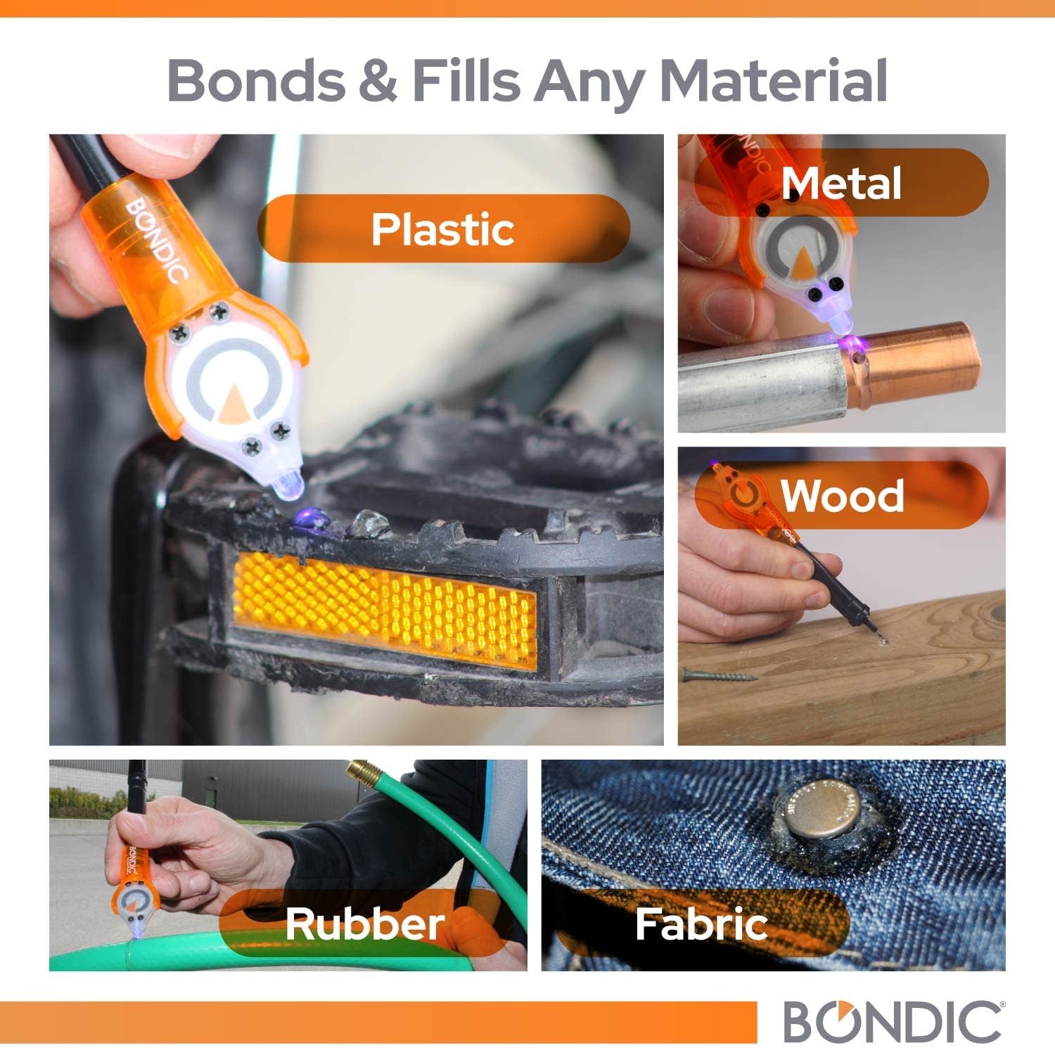 Bondic UV Glue Kit with Light, Super Glue, Plastic Welding Kit