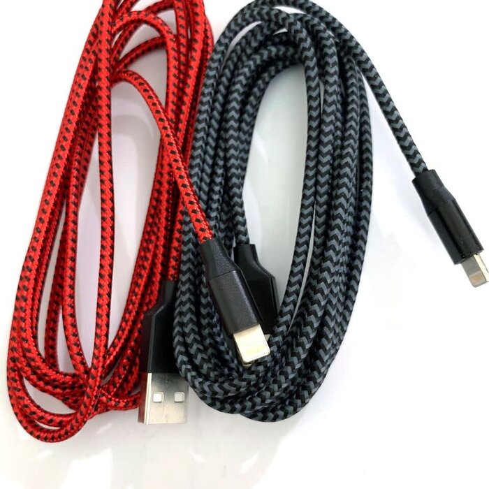 LIGHTNING-6FT - UnicornTrade [Apple MFi Certified] iPhone Charger 6FT USB Lightning Cable Fast Charging Nylon Braided iPhone Charger Cord Compatible with iPhone 13/12/11 Pro Max/XS MAX/XR/XS/X/8/7/Plus/6S/6/SE/5S/iPad