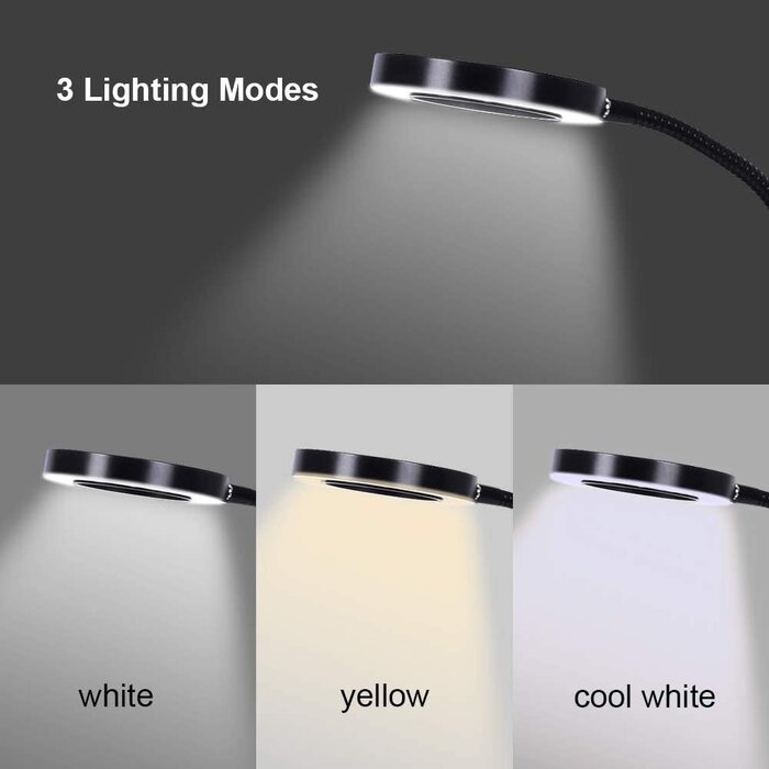 LED 3X Magnifier, Flexible Gooseneck Magnifier Lamp Strong Magnet Base, Can Be Positioned to Hold The Magnifier Where You Want Hands Free