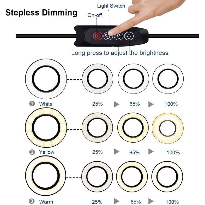 LED 3X Magnifier, Flexible Gooseneck Magnifier Lamp Strong Magnet Base, Can Be Positioned to Hold The Magnifier Where You Want Hands Free