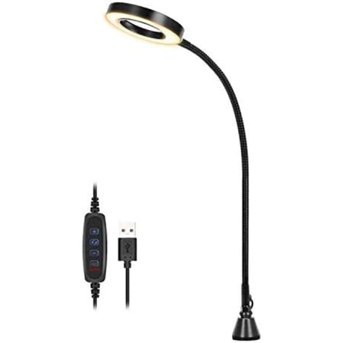 LED 3X Magnifier, Flexible Gooseneck Magnifier Lamp Strong Magnet Base, Can Be Positioned to Hold The Magnifier Where You Want Hands Free