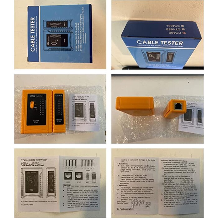 PYLPHCT45 - iMBAPrice - RJ45/RJ11/RJ12/CAT5/CAT6/ UTP Network LAN Cable Tester Test Tool