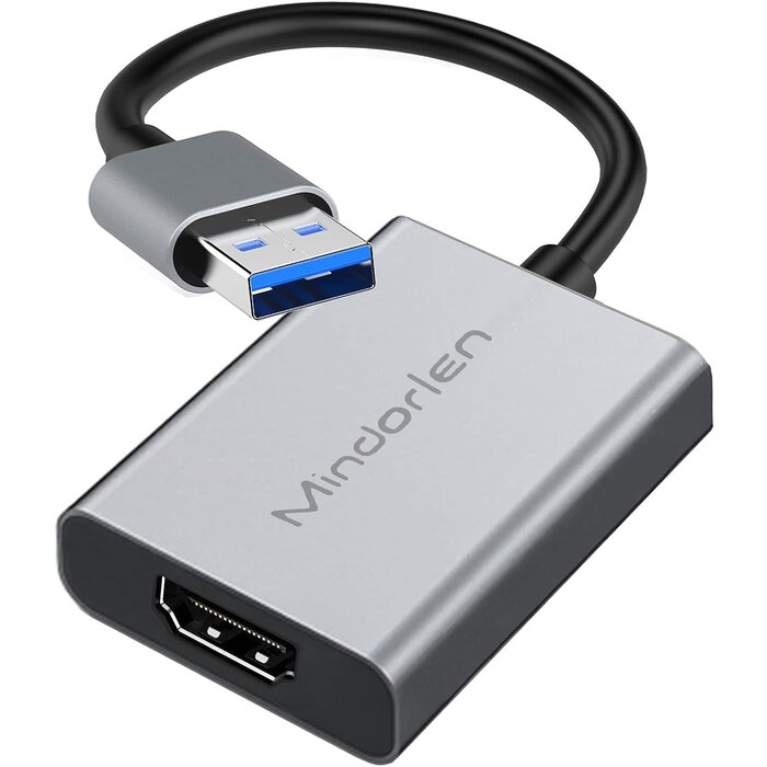 USB2HDMI - MT-VIKI USB 3.0 to HDMI Adapter, USB 3.0 to HDMI Male to Female Adapter, 1080P Compatible with Mac OS, Windows 10/8.1/8/7 (Uni-Directional) 1 Pack