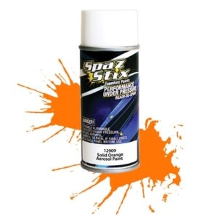 Spaz Stix SZX12909 - Solid Orange Aerosol Paint, 3.5oz Can