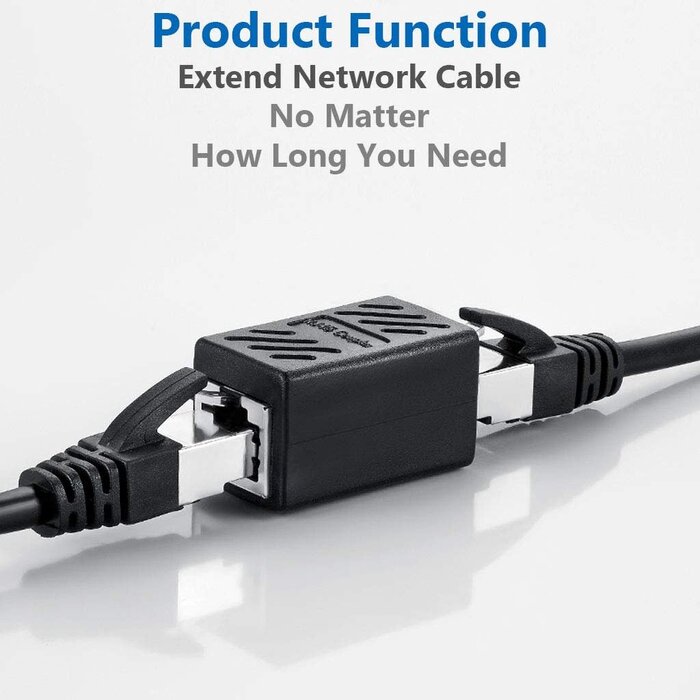 RJ45-COUPLER - Haslo tech RJ45 Coupler Shielded Inline Gigabit Ethernet LAN Internet Network Patch Couplers Connectors for Cat7/Cat6a/Cat5e Ethernet Cable Extender Adapter Female to Female