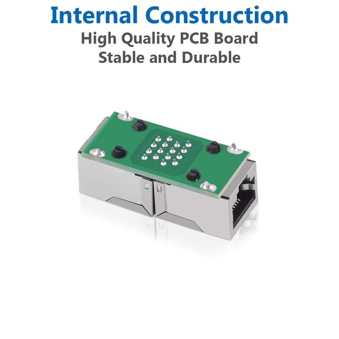 RJ45-COUPLER - Haslo tech RJ45 Coupler Shielded Inline Gigabit Ethernet LAN Internet Network Patch Couplers Connectors for Cat7/Cat6a/Cat5e Ethernet Cable Extender Adapter Female to Female