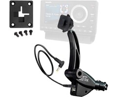 SiriusXM SIRIUSXM-MOUNT - ChargerCity - Dual USB SiriusXM® Satellite Radio Car Truck Lighter Socket Mount w/Tilt Adjust & PowerConnect Cable Adapter for Onyx Plus EZR EZ Lynx Stratus Starmate Xpress (Vehicle Dock NOT Included)