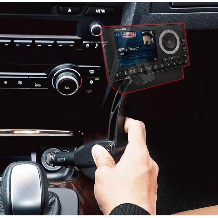 SiriusXM SIRIUSXM-MOUNT - ChargerCity - Dual USB SiriusXM® Satellite Radio Car Truck Lighter Socket Mount w/Tilt Adjust & PowerConnect Cable Adapter for Onyx Plus EZR EZ Lynx Stratus Starmate Xpress (Vehicle Dock NOT Included)