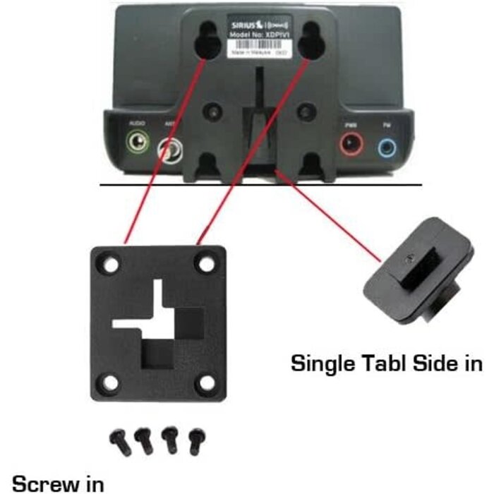 SiriusXM SIRIUSXM-MOUNT - ChargerCity - Dual USB SiriusXM® Satellite Radio Car Truck Lighter Socket Mount w/Tilt Adjust & PowerConnect Cable Adapter for Onyx Plus EZR EZ Lynx Stratus Starmate Xpress (Vehicle Dock NOT Included)