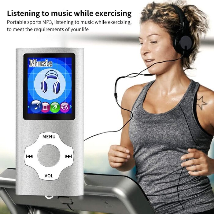 MP3/MP4 Portable Player, 1.8 Inch LCD Screen and Card Slot, Max Support 64GB TF Card