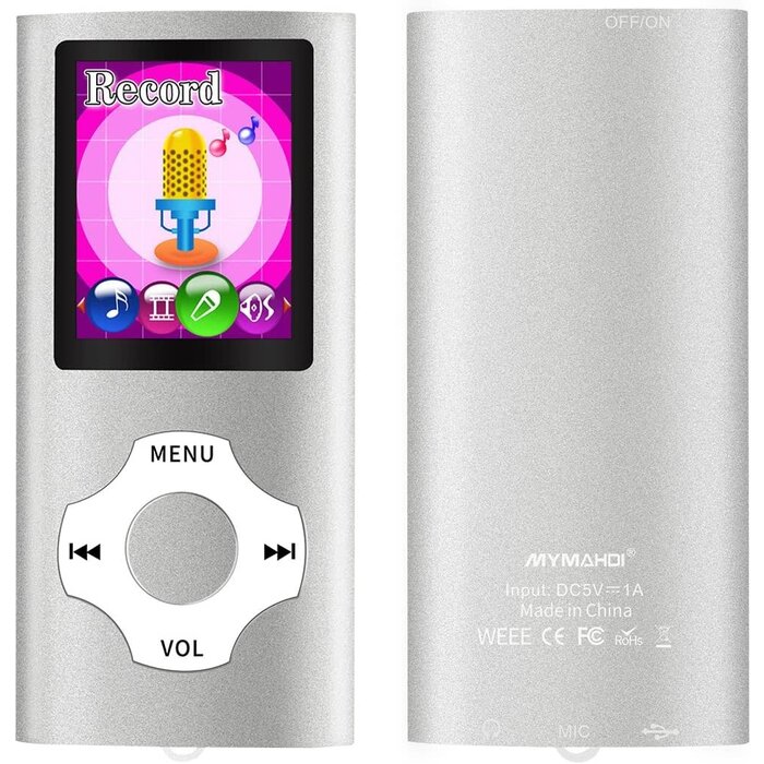 MP3/MP4 Portable Player, 1.8 Inch LCD Screen and Card Slot, Max Support 64GB TF Card