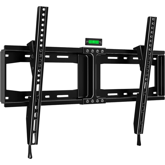 TV Wall Mount Tilt for Most 32-75 inch Flat/Curved TVs up to 165lbs, Heavy Duty Tilting TV Mount, Large Low Profile Wall Mount TV Bracket Fits 16"/18"/24" Stud, Max VESA 600x400mm