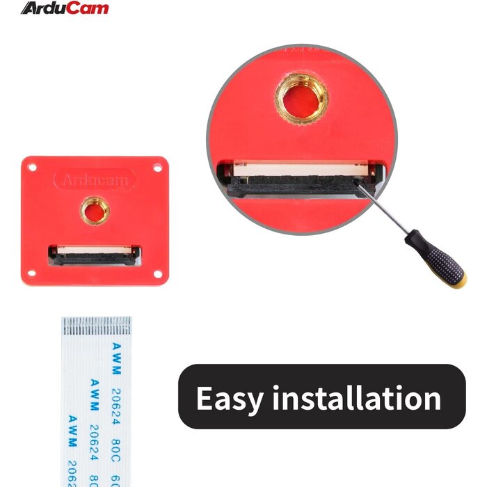 PI-IMX219 - Arducam - Raspberry Pi IMX219 Camera Module with ABS Case, 1080P IMX219 Camera Module Compatible with Raspberry Pi 4 Model B, Pi 3/3B+, and Pi Zero 2W (24 * 25mm)