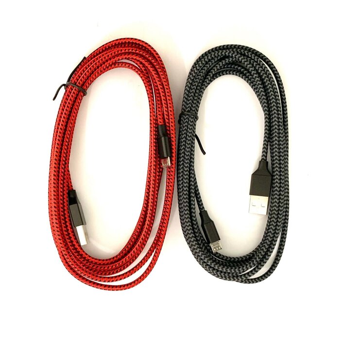 MICRO-USB-10FT - UnicornTrade - Micro USB Cable 10ft High Speed 2.0 USB A Male to Micro USB Sync Charging Nylon Braided Cable for Android Phone Charger Cable Tablets Wall and Car Charger Connection