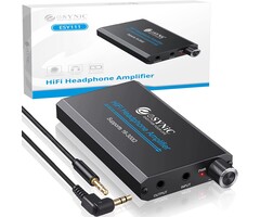ESY111 - eSynic - Professional 16-300Ω Headphone Amplifier Portable Headphone Volume Amplifier Rechargeble Headphone Amp Desktop Amp With 3.5mm Jack & A Two-stage Gain Switch for MP3 MP4 Phones and Computers etc