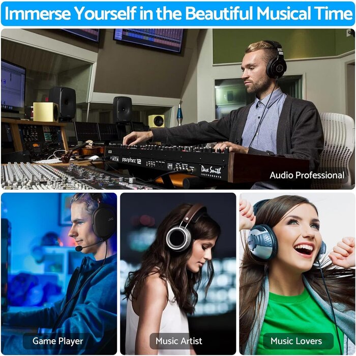 ESY111 - eSynic - Professional 16-300Ω Headphone Amplifier Portable Headphone Volume Amplifier Rechargeble Headphone Amp Desktop Amp With 3.5mm Jack & A Two-stage Gain Switch for MP3 MP4 Phones and Computers etc