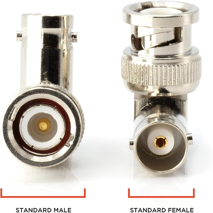 BNC-M2F-ANGLE - Cables Online - 90-Degree BNC Right-Angle Male to BNC Female Video Adapter
