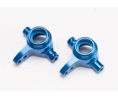 Traxxas 6837X - Steering blocks, 6061-T6 aluminum (blue-anodized), left & right