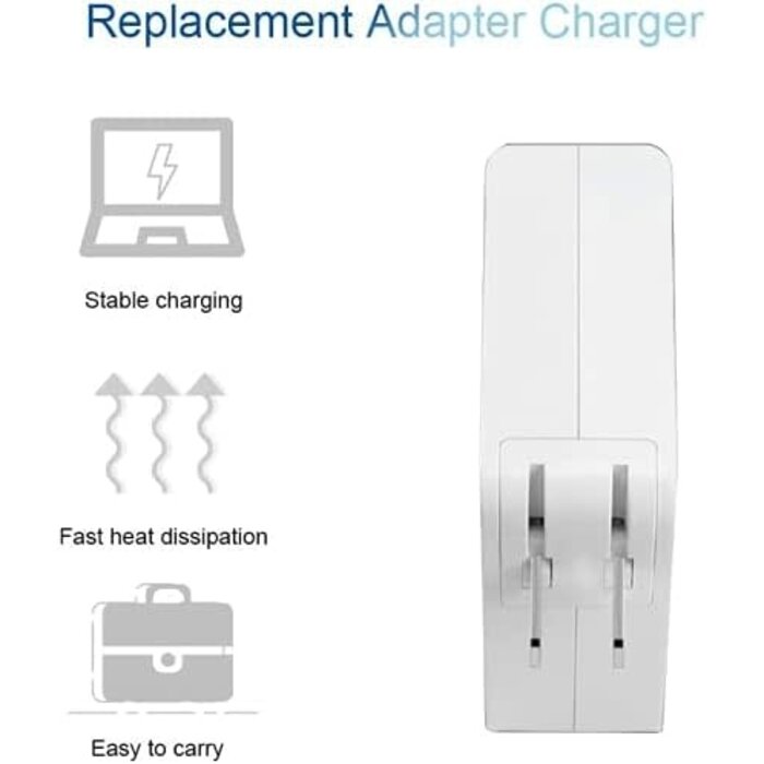 MAGSAFE2 - E-POWIND Mac Book Pro Charger, 60W Power Adapter T-Type Magnetic Connector Charger Compatible with Mac Book Pro Retina 13 Inch and Mac Book Air (Later 2012)